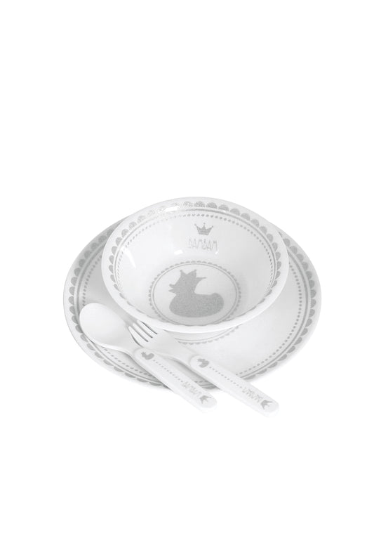 BamBam Royal Dinner Set Plate Bowl Fork Spoon