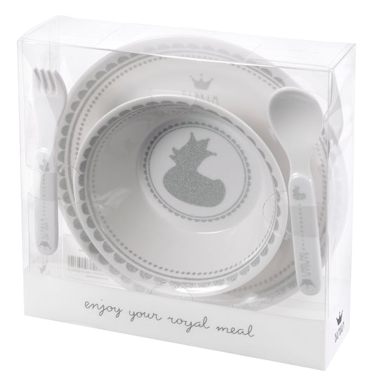 BamBam Royal Dinner Set Plate Bowl Fork Spoon